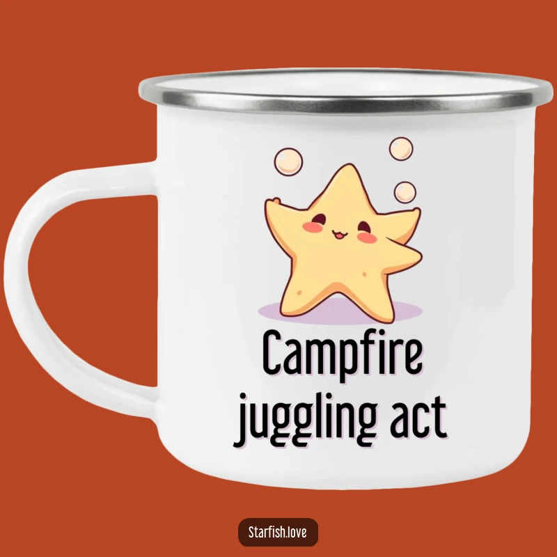 Starfish Pearl Juggler Camping Mug: Adventure Fuel with Fun