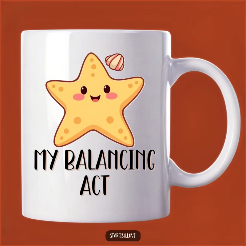 Funny Starfish Seashell Mug: A Balanced Gift for a Happy Character Fan