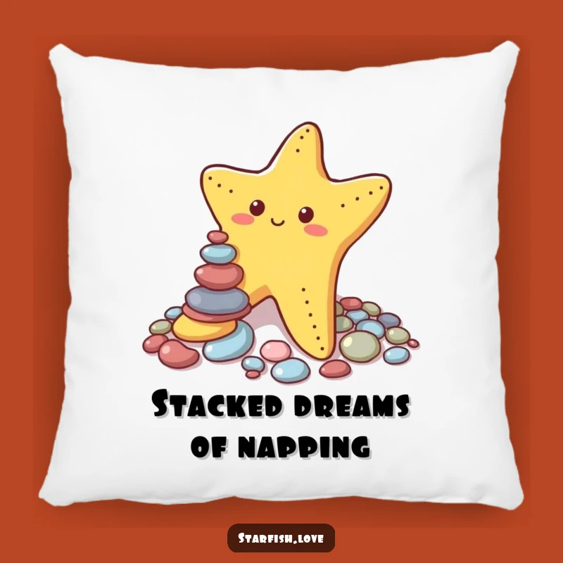 Funny Starfish Pebble Stacker Pillow - Comfy & Hilarious Home Decor