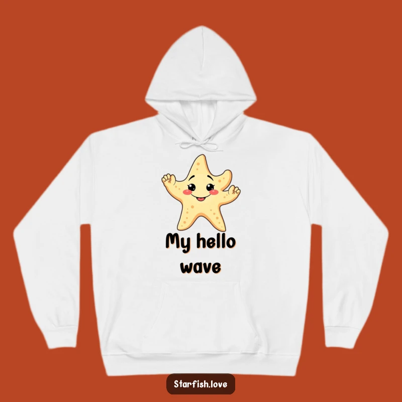 Funny Starfish Wave Hoodie: Cozy Greeting, Goofy Comfort, Perfect Funny Gift
