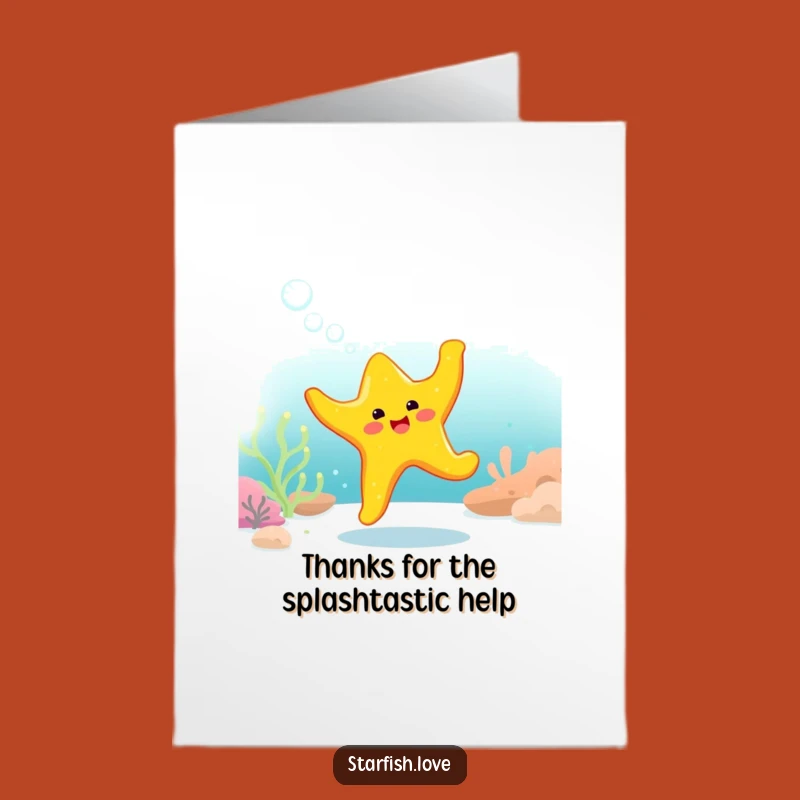 Funny Free Printable Thank You Card: Starfish Dance to Show Big Thanks