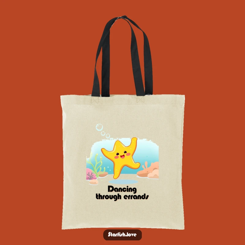 Funny Starfish Dance Tote Bag: Carry the Fun, Bright Ocean Style, Ideal Funny Gift